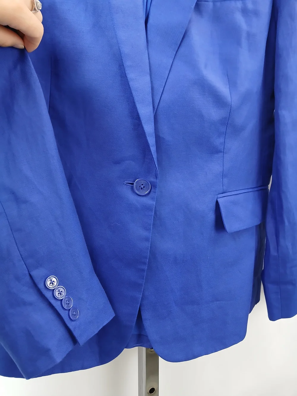 Lauren Ralph Lauren Women's Linen Blend Twill Blazer Blue Size 16 NWT - Picture 11 of 16